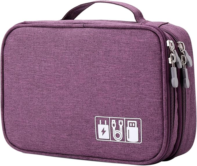 MIRLEWAIY Travel Electronics Organizer Soft Case Small Electronic Accessories - Image 8