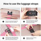 Luggage Straps, 2 Pack Adjustable Heavy Duty Cross Suitcase Straps - Image 7