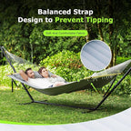Double Hammock with Stand for Outdoor, Heavy Duty Portable Hammock with - Image 3