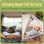Camping Pillow: Dual Cover, Memory Foam Travel Pillow, Medium Firm Camp Pillow - Image 4