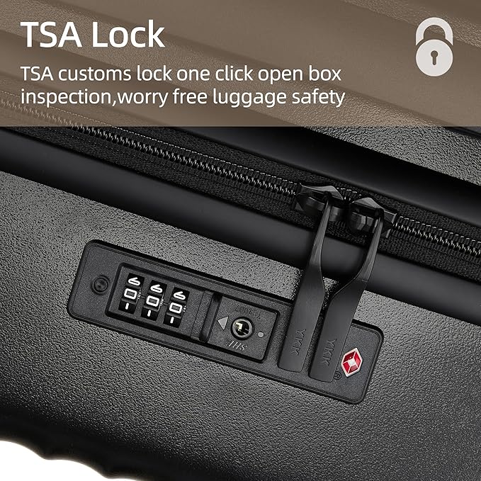 20 Inch Carry on Luggage, Airline Approved 22x14x9 Hard Shell Carry on Suitcase - Image 2