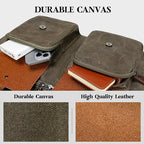 Waxed Canvas Garment Bags for Travel, Convertible Carry On Garment Duffel Bag - Image 6