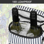 opux Wine Bag 2 Bottle Wine Tote Carrier, Insulated Wine Cooler Bag - Image 5