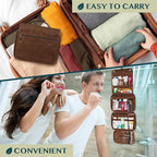 PAVILIA Hanging Toiletry Bag Women Men, Foldable Cosmetic Organizer Travel Bag - Image 7