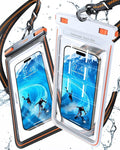 TORRAS 2 Pack IPX8 Waterproof Phone Pouch Floating, Underwater Screen Touchable by TORRAS