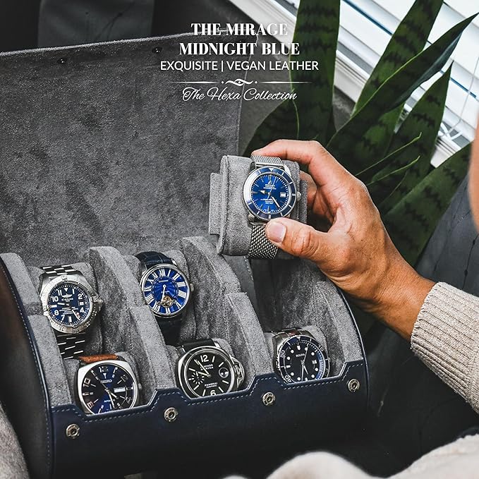 Watch Roll Case for Travel 6 slot Watches Organizer - Image 2