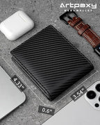 Mens Wallet Genuine Leather Bifold RFID Blocking Wallet - Image 7