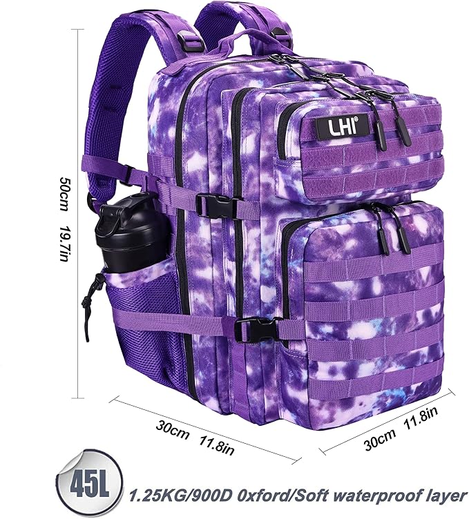 LHI Military Tactical Backpack for Men and Women 45L Army 3 Days Assault Pack - Image 3