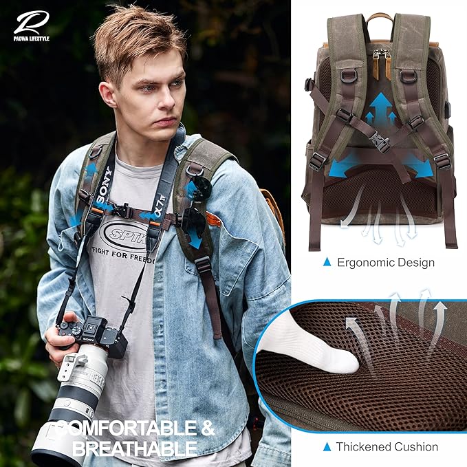 Padwa Lifestyle Coffee Camera Backpack - Image 4