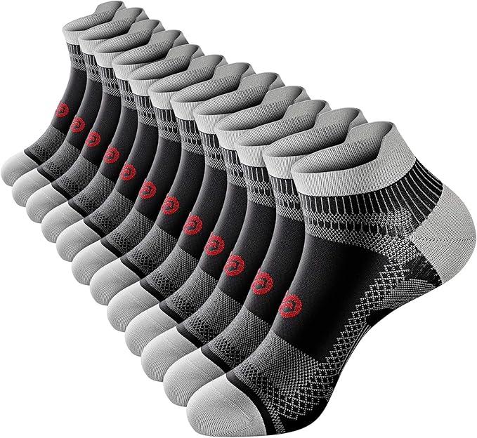 PAPLUS Ankle Compression Sock for Men and Women 2/4/6 Pairs, Low Cut by PAPLUS