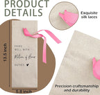 Cute Pink Bow Ribbon Engagement Gift Wine Bag - 1 PCS Bride to Be Gifts for Bridesmaids Bride and Groom Couples Her Him Will You Be My Bridesmaid for Getting Married Engagement Bridal Shower - A52