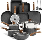 MAISON ARTS 17 Piece Pots and Pans Set Non Stick, Kitchen Cookware Sets by MAISONARTS