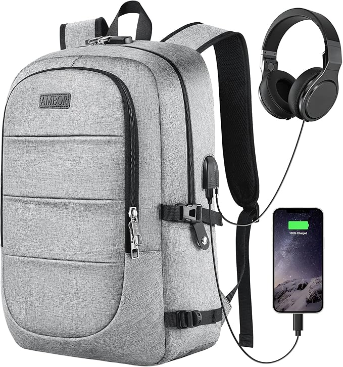 AMBOR Travel Laptop Backpack, 15.6-17.3 inch Anti Theft Business Laptop Backpack by AMBOR