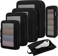 BAGAIL 4 Set/6 Set/8 Set Compression Packing Cubes Travel Accessories by BAGAIL