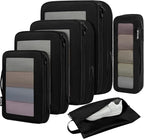 BAGAIL 4 Set/6 Set/8 Set Compression Packing Cubes Travel Accessories by BAGAIL