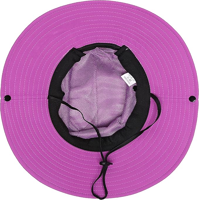 Womens Summer Sun Hat Beach Hat Wide Brim Outdoor UV Protection Hat Foldable - Image 6