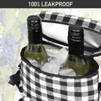 Opux 2 Bottle Wine Tote Carrier, Insulated Cooler Bag - Image 5