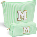 YOOLIFE Initial Makeup Bag for Women Girls by YOOLIFE