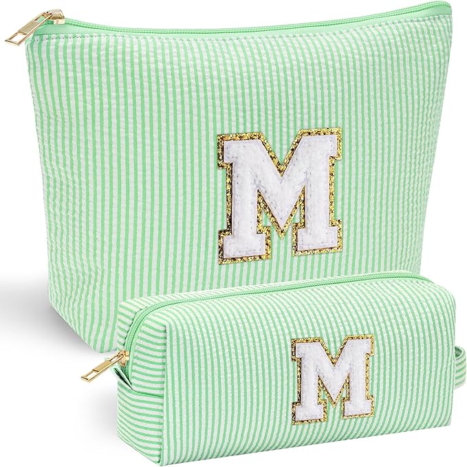 YOOLIFE Initial Makeup Bag for Women Girls by YOOLIFE