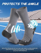 Men's Compression Running Socks: Coolmax Athletic Crew Socks Moisture Wicking - Image 4