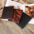 Polare Full Grain Leather Passport Holder RFID Blocking Travel Bifold Wallet - Image 2