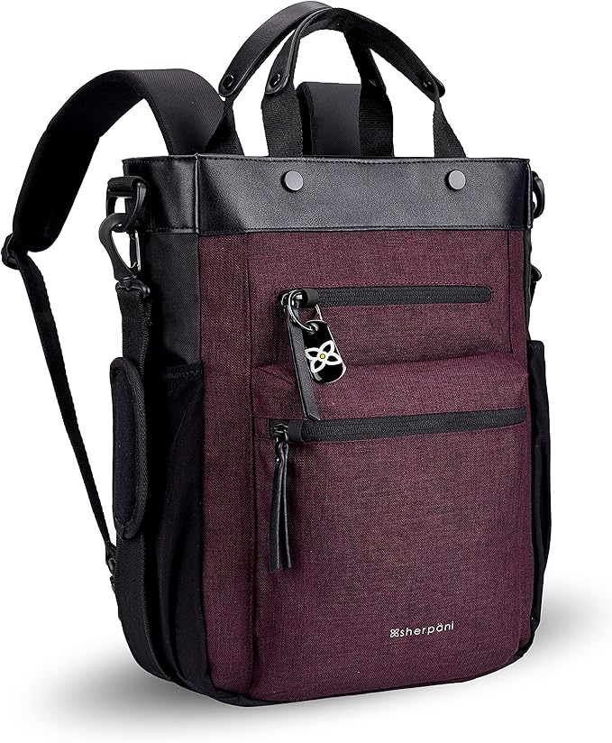 Sherpani Soleil, Anti Theft Convertible Backpack, 3 in 1 Tote Bag, Crossbody Bag - Image 7