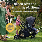 Graco Ready2Grow 2.0 Double Stroller Features Bench Seat and Standing Platform - Image 3