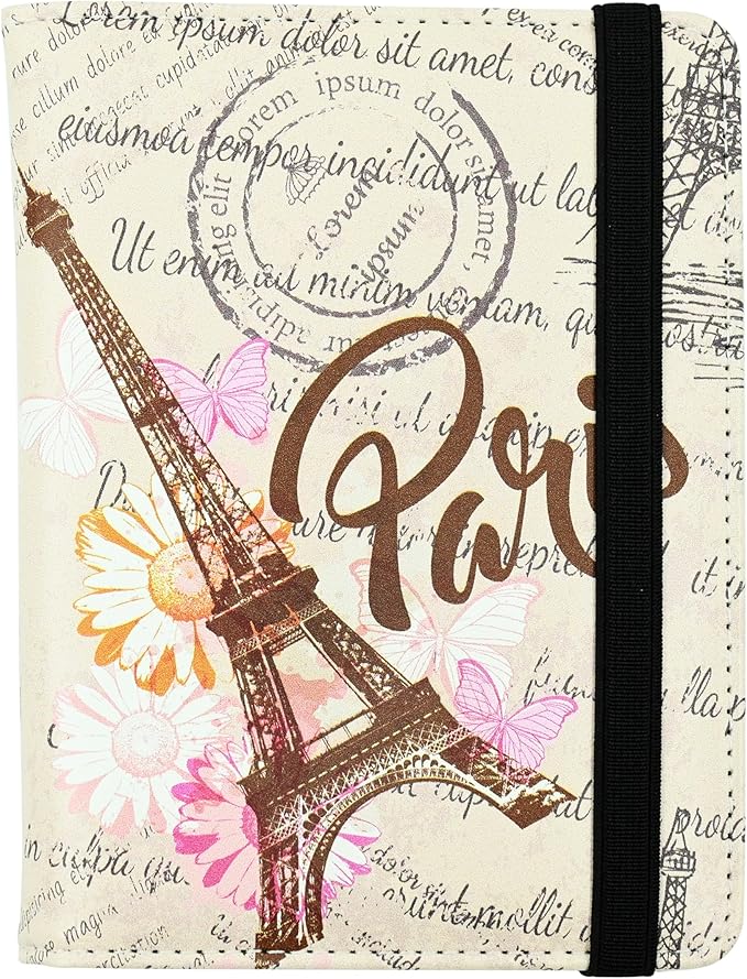 Eiffel Tower Passport Holder for Women and Men PU Leather Passport Cover for by bassyilCustomizedforlife