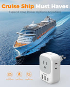TESSAN Brazil Plug Adapter 2 Pack, 7 in 1 US to Brazil Power Adapter - Image 7