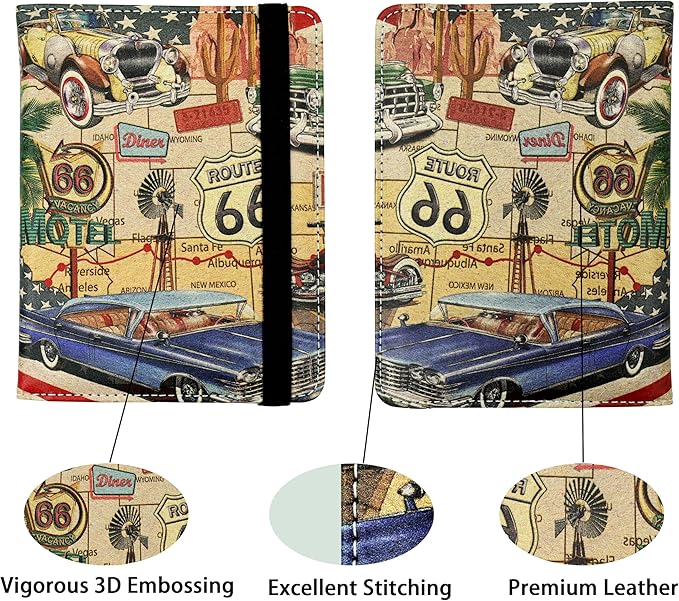 Passport Holder for Women and Men PU Leather Passport Cover for Travel - Image 2