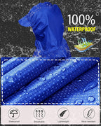 iCreek Hooded Rain Poncho with Pocket Waterproof Lightweight Unisex Raincoat - Image 2