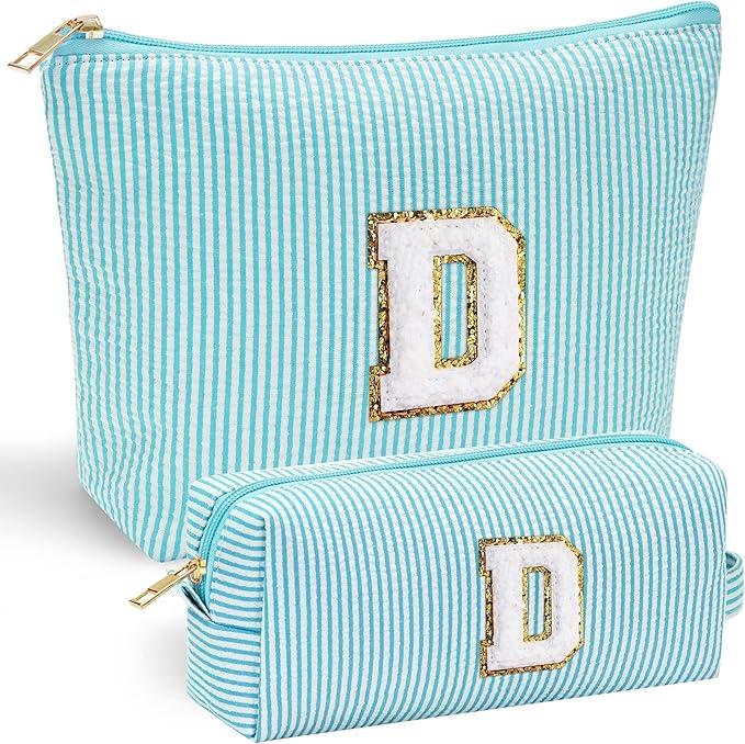 YOOLIFE Travel Makeup Bag for Girls, Initial Makeup Bag | Small Makeup Bag | by YOOLIFE