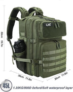 LHI Military Tactical Backpack for Men and Women 45L Army 3 Days Assault Pack - Image 3