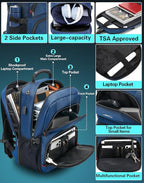 ProEtrade Travel Backpack, Extra Large Laptop Backpack School Business Anti - Image 3