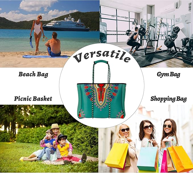 QOGiR Neoprene Multipurpose Beach Bag Tote - Image 7