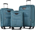 Merax Softside Luggage Set Softshell Lightweight 3 Piece Spinner Suitcase 22" by Merax