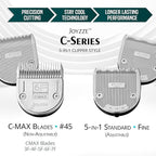 C-Series Clipper Blades for Hornet/Stinger Clippers - Professional Dog Grooming Blades for Tangle-Free,Ideal for Trimming and All Hair Types - Compatible with C Series Clippers (C-MAX 5F)