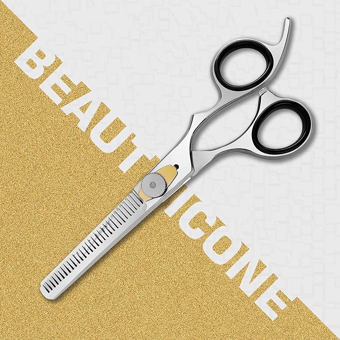 BEAUTICONE Thinning Shears for Hair Cutting, Professional Barber Hair Scissors, texturizing shears for Women/Men Trimming, Salon, Hair Layering scissor, Stainless Steel