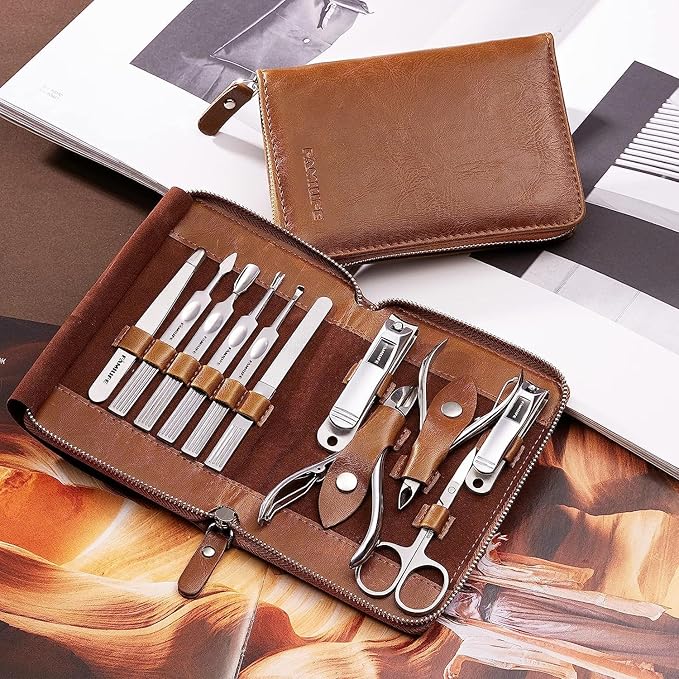 FAMILIFE Manicure Set, Professional Manicure Kit Nail Clippers Set 11 in 1 - Image 10