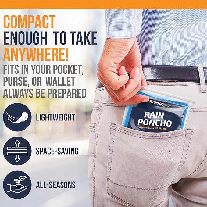 Hagon PRO Disposable Rain Ponchos - Image 3