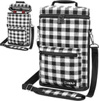 Opux 2 Bottle Wine Tote Carrier, Insulated Cooler Bag - Image 8
