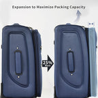 Merax Softside Luggage Set Softshell Lightweight 3 Piece Spinner Suitcase 22" - Image 3