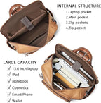 Shrrie Vegan Leather Laptop Backpack - Image 4