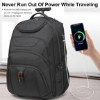 Boavan Wheeled Backpack, 18.4 inch Water Resistant Rolling Backpack, Carry on - Image 8