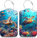 Sea Turtle Set of 2 Luggage Tags by Unknown