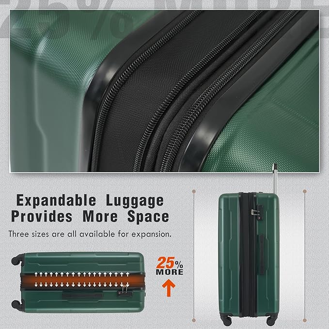 Merax Luggage Set 2 Piece Suitcase Sets - Image 8