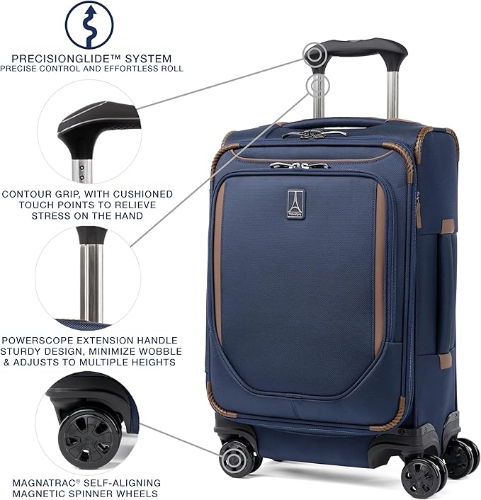 Travelpro Crew Classic Lightweight Softside Expandable Carry on Luggage - Image 4