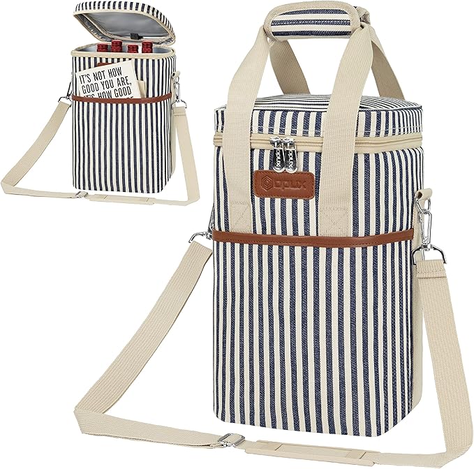 Opux 4 Bottle Insulated Wine Cooler Bag - Image 8