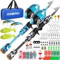 ODDSPRO Kids Fishing Pole Pink, Portable Telescopic Fishing Rod and Reel Combo by ODDSPRO