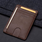 Buffway Slim Minimalist Front Pocket RFID Blocking Leather Wallets - Image 4